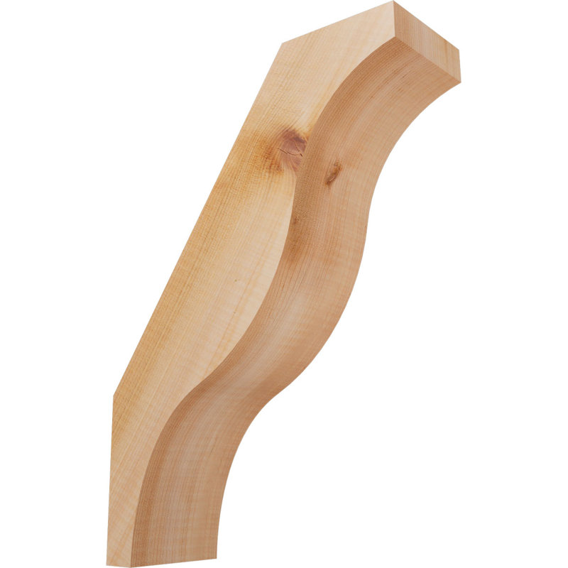 Attelle de genou lisse Funston, l 3 1/2 po x P 10 po x H 14 po, cèdre rouge de l'Ouest, Cèdre rouge, Lisse