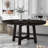 Round Extendable Dining Table with Leaf Wood Kitchen Table With Extension Leaf  ,dining table,dining room table-839555637