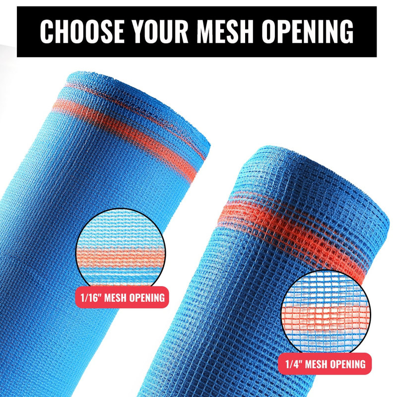 10ft. X ft.200 Heavy Duty Safety Debris Netting Rolls - Fire Retardant,1/16” Mesh roll., 50" H x 4" W x 0.0625" D