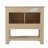 35.5" Vintage Bathroom Vanity With Rectangle Ceramic Sink, Soft-Close Doors, Wood Grain Laminate-620936263