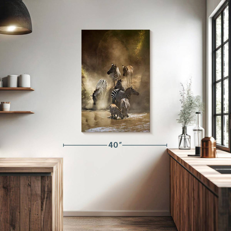 Brampt Zebra Crossing Mara River, 39" H x 26" W