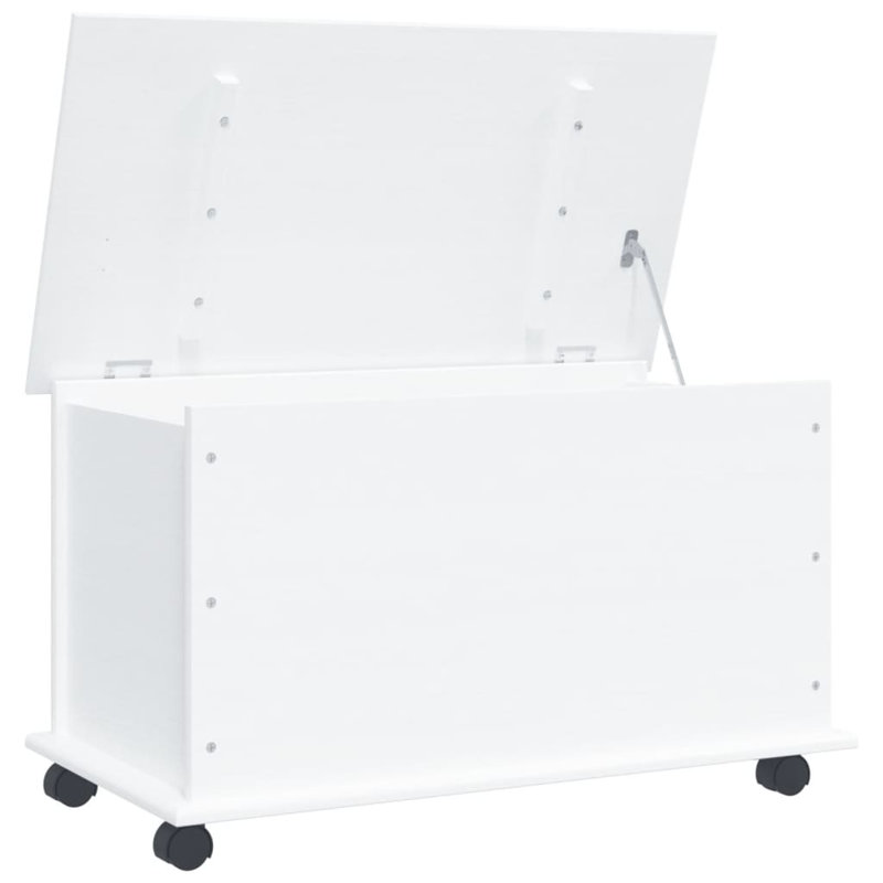 Markies Storage Chest with Wheels ALTA 73x39.5x43 cm Solid Wood Pine, White