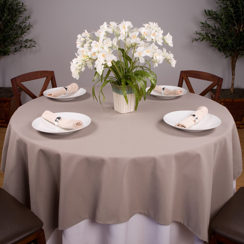 100% Spun Polyester Tablecloth, Sandal Wood