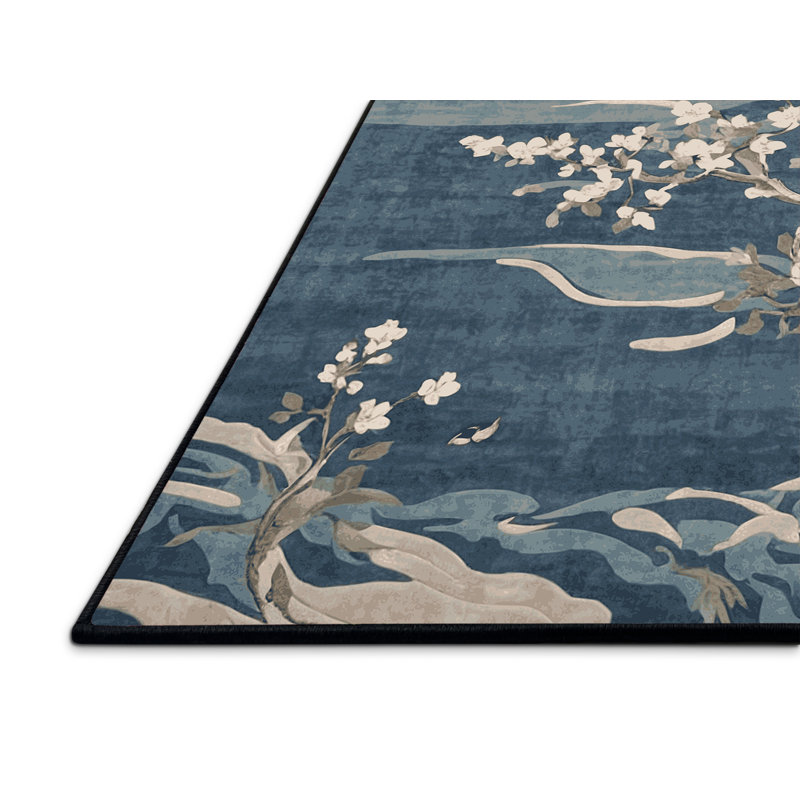 Tapis gris soyeux et moelleux, Rectangle 2 pi x 3 pi