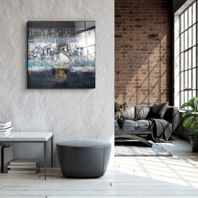 Superbe peinture décorative en verre trempé de 31,5 po x 31,5 po | 100% verre trempé, épaisseur: 0,16 pouce | Imprimé UV pour des couleurs éclatantes et une durabilité | Décoration murale parfaite pour le salon, la chambre à coucher ou le bureau, design élégant et moderne