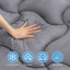 Surmatelas à double couche 4 pouces Macdougal, y compris surmatelas en mousse viscoélastique gélifiée 2 po + housse de matelas matelassé 2 po-1537499044-1540004021