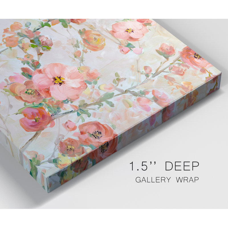 Blossoms Bright - reproduction d'art sur toile tendue, H 27 po x l 18 po x P 1 po