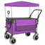 Chariot pliant multifonctionnel à poussoir avec poignée rotative et auvent, pneus de plage de 9 po x 4 po pour le camping et la plage, capacité de charge de 480 lb, grande capacité de 300 L pour le transport, l'épicerie et l'utilisation à l'extérieur-125533391