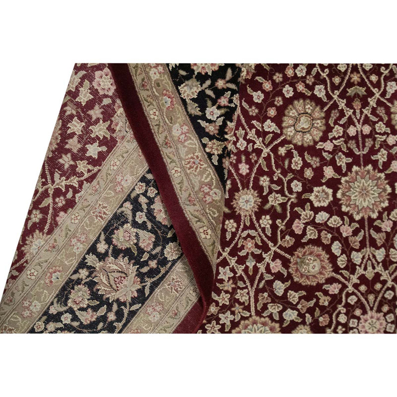 Tapis unique en laine noué à la main de 9 pi x 12 pi gris / noir / rouille