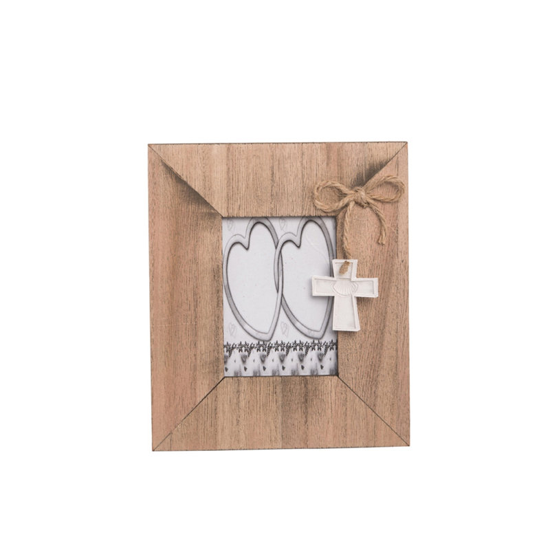 Porte-photo croix en forme de croix de plage pour tablette murale ou décoration de table 8,25 po x 0,125 po x 6,75 po
