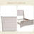 Platform Bed with Curved Headboard and Bracket Feet, Queen Size-305807723