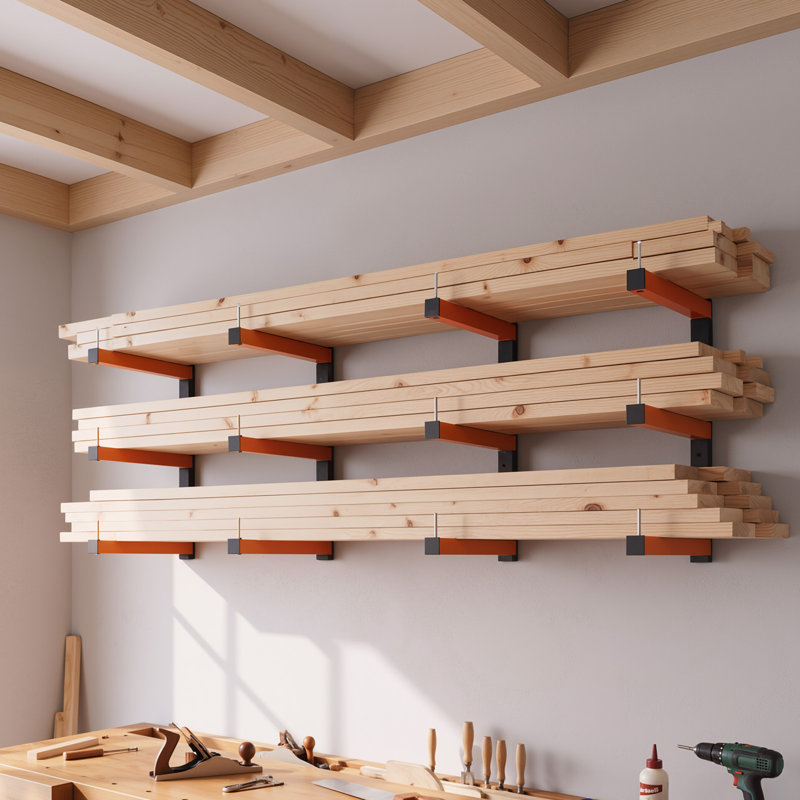 3 cm W Steel Wall Mounted Shelving Unit