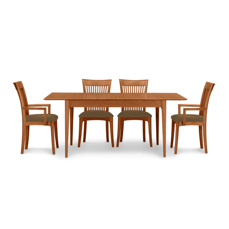 Sarah 5 - Piece Dining Set, Autumn Cherry, 30" H x 60" W x 36" D, Coffee Leather