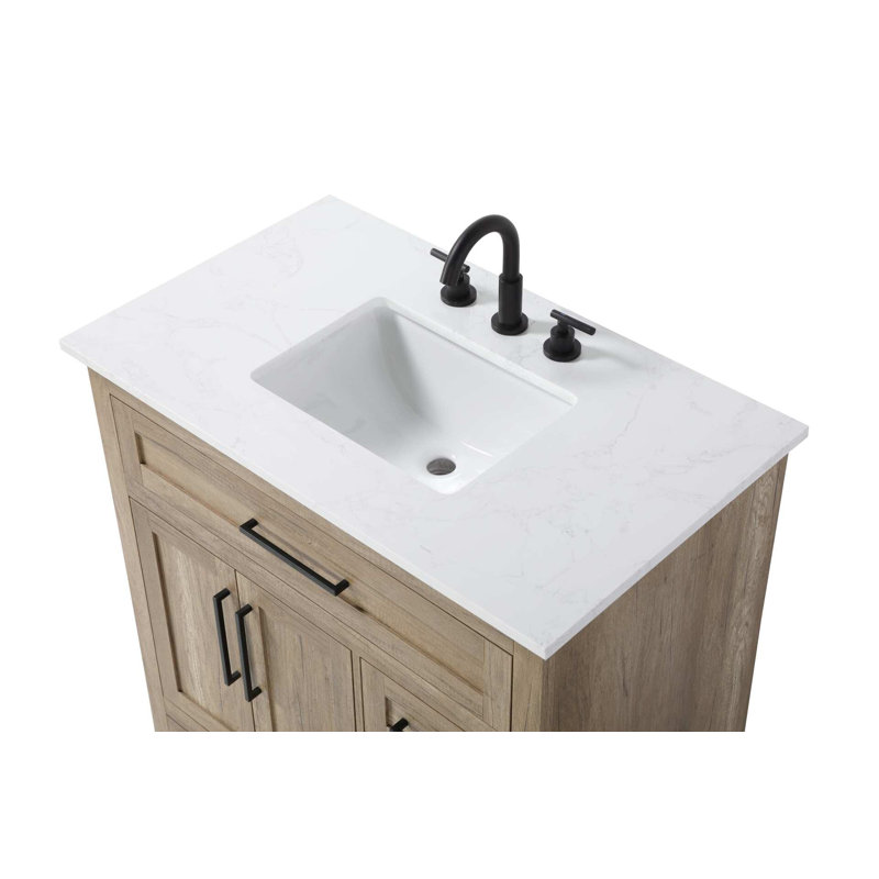 Meuble-lavabo simple 36 po en chêne naturel, 36", Chêne naturel
