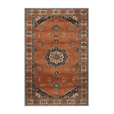 Machine Washable Persian Brown Area Rug