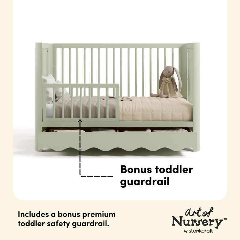 Storkcraft Casablanca Deluxe 5-In-1 Convertible Crib, Sage