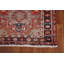 Tapis de couloir géométrique rouge Heriz Persian Design noué à la main 3 x 11