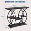 Console étroite à 4 niveaux avec tablette de rangement, table d'appoint pour entrée, brun clair-1429433853