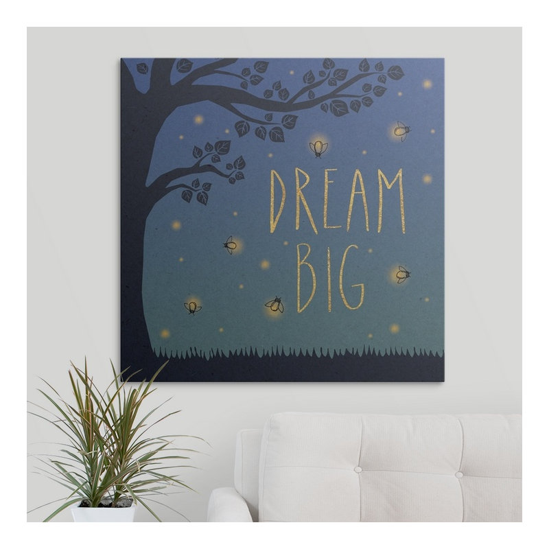« i » par laura marshall, impression Twilight Fireflies, H 35 po x l 35 po x P 1,5 po, Toile