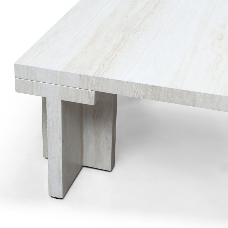 Table basse Arvyn Travertine Finish, Petit