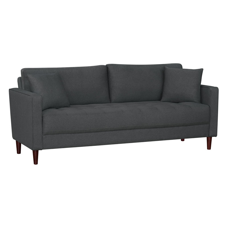 Doiphode Mid-Century Upholstered Sofa, Gray