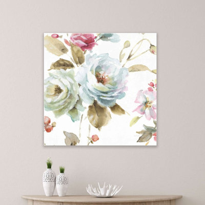 «Blue and Purple Flower Song III» par Vassileva Silvia, reproduction sur toile