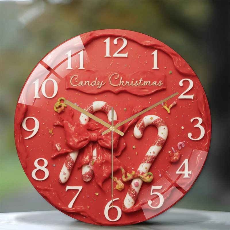 Horloge murale en verre 12 po