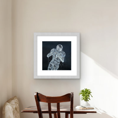 Football player Office Framed Matted Print | Home Decor
