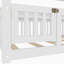 Lit à baldaquin simple avec garde-corps, lit en bois massif avec tablettes, cadre de lit Montessori pour enfants, garçons, filles, sans sommier, blanc-479011953-479011983