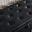 Banc en lin capitonné avec rangement-287841076