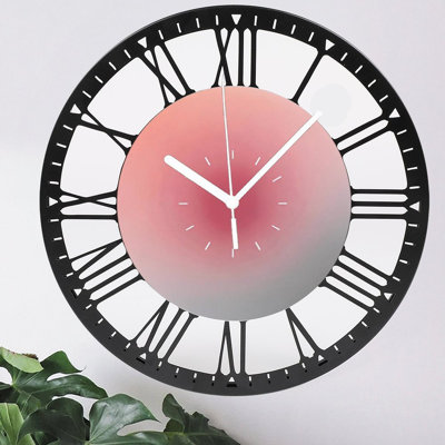 Horloge murale ronde en fer 10 po avec mouvement à quartz silencieux, chiffres romains, impression UV