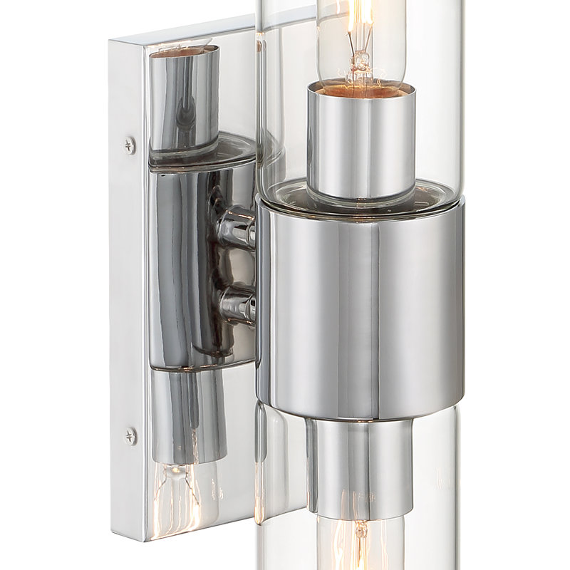Rafal 2-Light Dimmable Steel Wallchiere , Chrome
