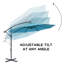 Parasol en porte-à-faux 10 pi Erbe-815474378