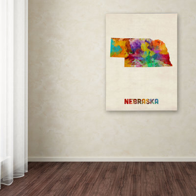 " Nebraska Map " by Michael Tompsett