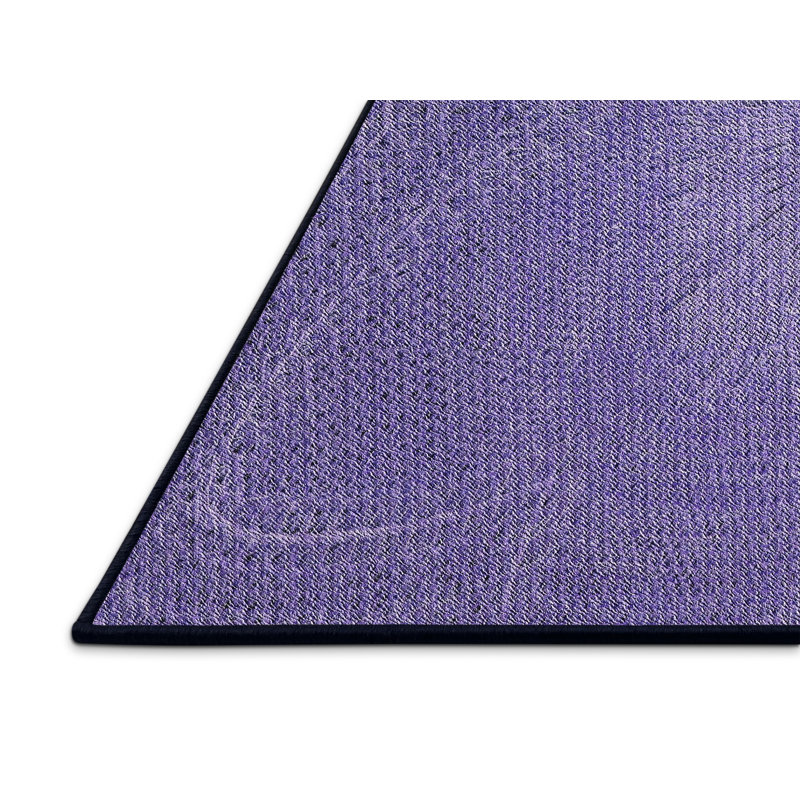 Tapis violet tissé à la machine, Rectangle 5 pi x 8 pi