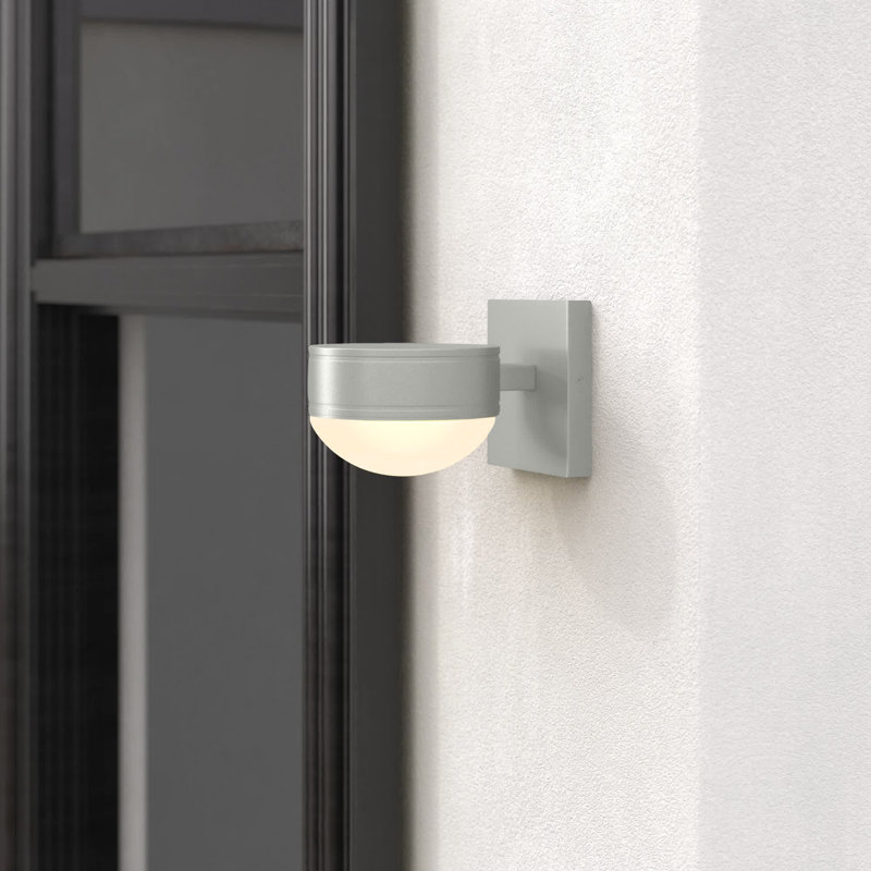 Applique murale d'extérieur à DEL intégrée à 1 ampoule H 5 po Addilynn, Argent