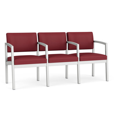 Lenox Steel Waiting Reception 3 Seat Tandem Seating Metal Frame