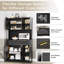 Armoire de rangement pour garde-manger de 71 po avec tiroirs et portes avec support à micro-ondes et prises de courant pour le salon
