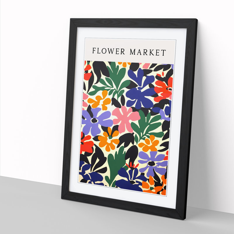 The Flower Market Exhibition No. 8 - Single Picture Frame Print on Wood, 34cm H x 25cm W x 2cm D