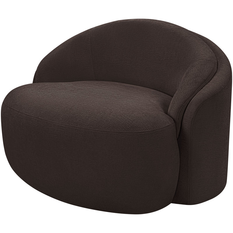 Fauteuil Caspian Chenille, Tissu chenille brun