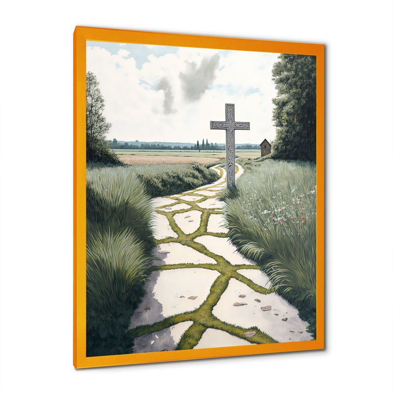 Cross Cross on Winding Path IV - reproduction d'art sur toile, H 40 po x l 30 po x P 1,5 po