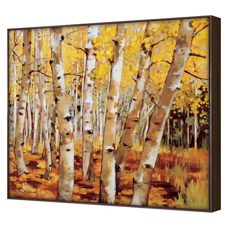 Aspen Grove Print by Waldron, Sarah, Walnut Floater Framed, 43'' H x 48'' W