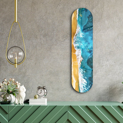 Elegant Decorative Tempered Glass Painting, 7.9 x 31.5 inches | 100% Tempered Glass (Thickness: 0.16 inches) | UV Printed Design, Perfect for Home Décor & Wall Art, Durable and Stylish Addition to Any Room