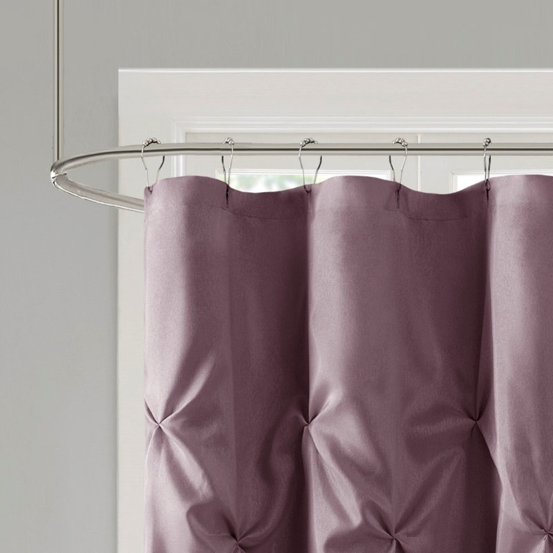 Rideau de douche capitonné semi-transparent, Mauve
