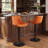 Zager Faux Leather Swivel Adjustable Height Bar Stool-915017380