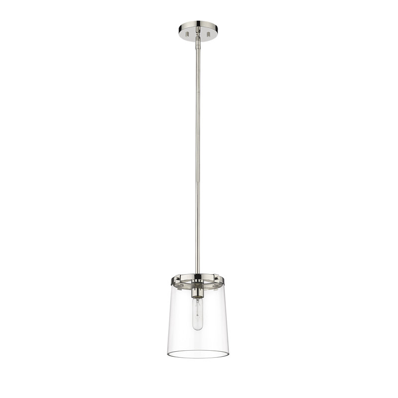 Seden 1 - Light Single Pendant, Polished Nickel, 92" H x 7.5" W x 7.5" D