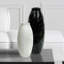 Dasmon Handmade Polyresin Floor Vase for Living Room Decor, Black Leaf Pattern for Modern Home Decoration-632792924-632792926