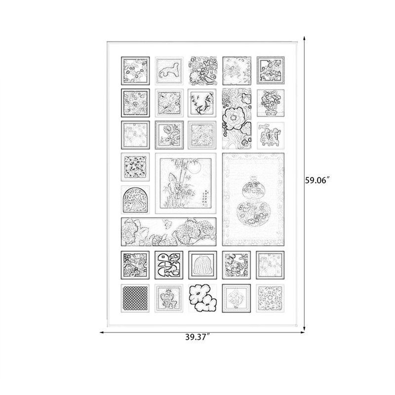 Art mural Mid-Century, H 59,06 po x l 39,37 po
