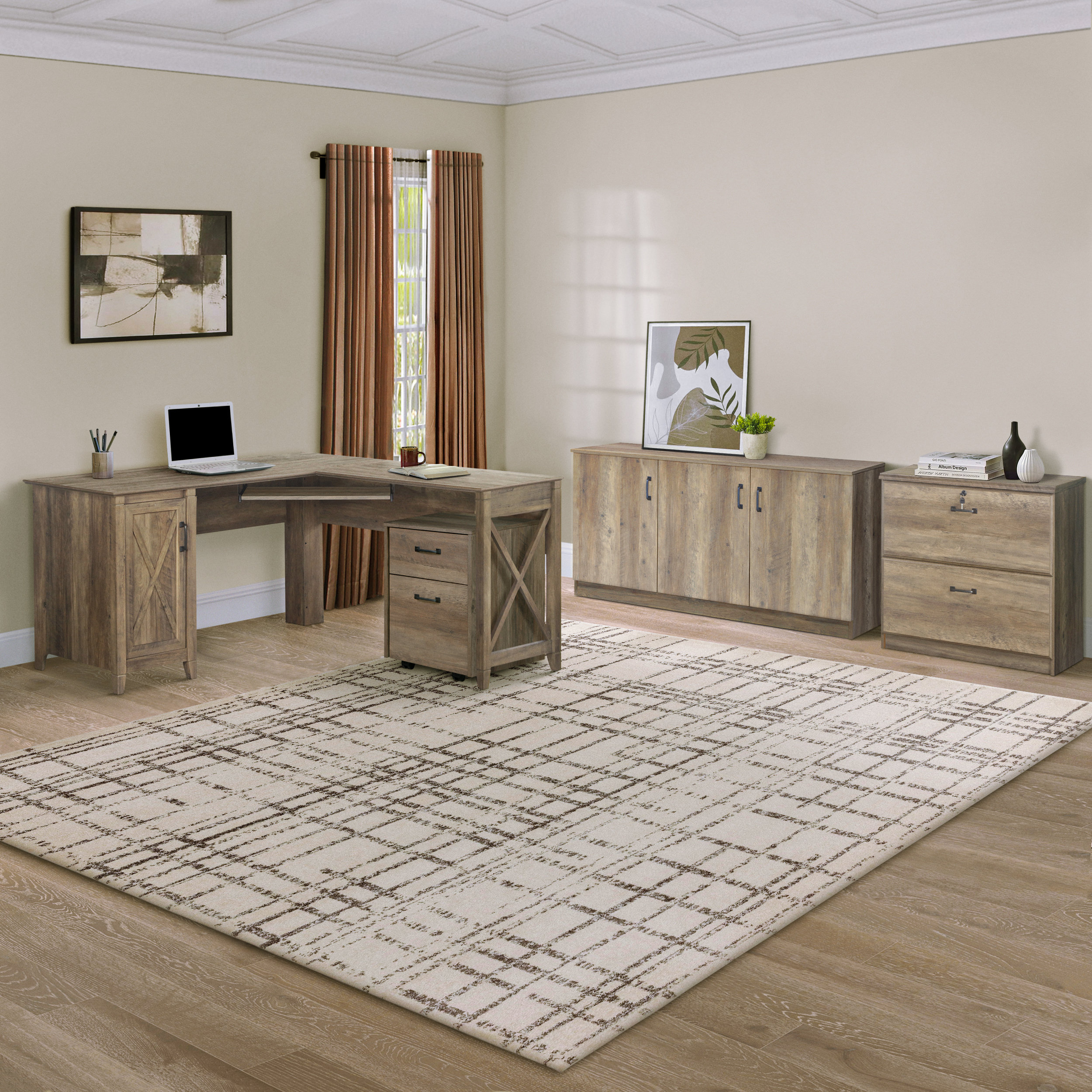 Laurel Foundry Modern Farmhouse Coble 4 Piece Writing Desk Office Set Reviews Wayfair