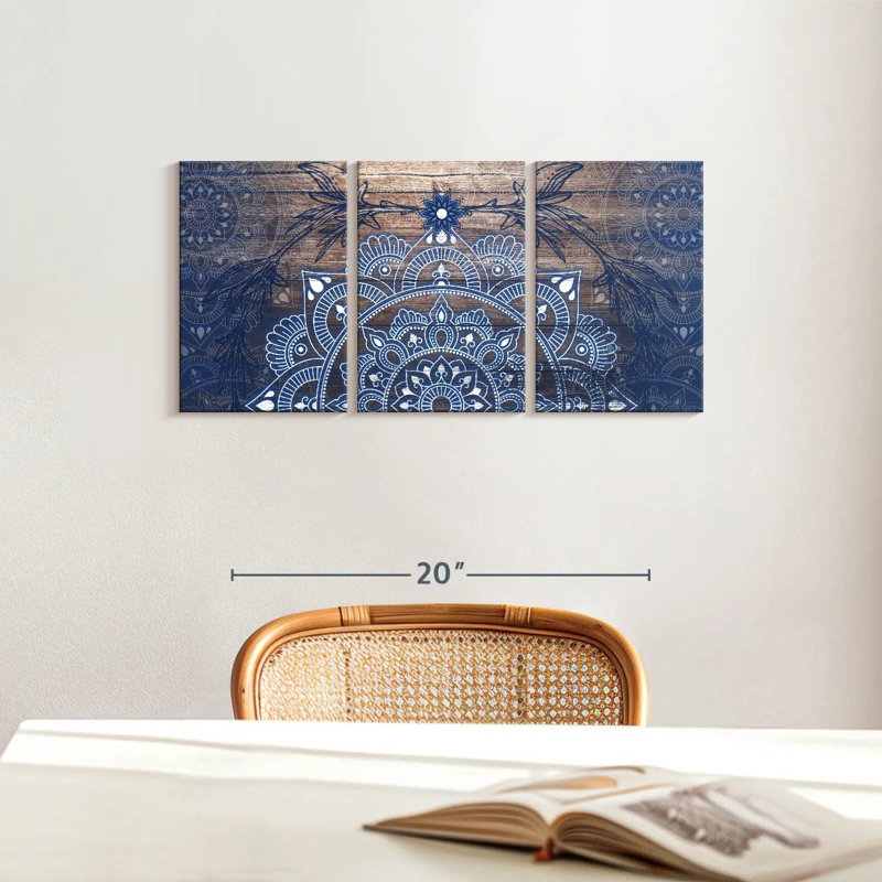 «Blueprint Mandala», reproduction sur toile, H 12 po x l 26 po x P 1 po